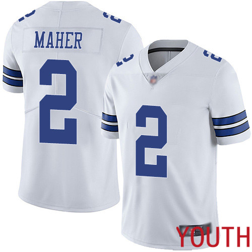 Youth Dallas Cowboys Limited White Brett Maher Road #2 Vapor Untouchable NFL Jersey